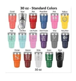 Groomsman 30 Ounce Tumbler In Sets Of 4 To 15 Made Of Stainless Steel Custom Engraved With A Clear Lid Including Choices Of Color, Design, Straw, Thank You Message And Spill Proof Slide Lid -KitchenAid Shop 41t2nwdrIKL