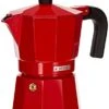 M281703 Monix Fresa Aluminium 3 Cups Coffee Maker, Red