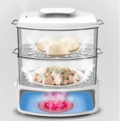 Household Electric Steamer Multi-Functional Double-Layer Steam Boiler Breakfast Machine Large Capacity Electric Steamer (Size : S) -KitchenAid Shop 41tGUUpn0kL