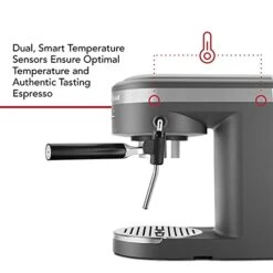 KitchenAid Espresso Machine & Milk Frother, Charcoal Grey -KitchenAid Shop 41tKi0oCvdS
