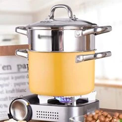 TREXD Steamer Household Stainless Steel Thickened Small Steamer Steamer Induction Cooker Gas Stove -KitchenAid Shop 41tNloVjJlL