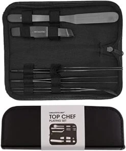 Professional Chef Plating Kit, 10 Piece Culinary Plating Set, Black, Stainless Steel (10 Piece, Black) -KitchenAid Shop 41tNu9UYZhL. AC 1