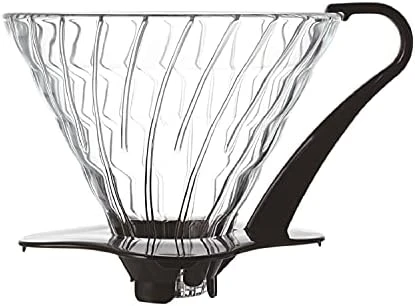 Hario V60 Glass Coffee Dripper, Size 02, Black 7 Hario V60 Glass Coffee Dripper, Size 02, Black - Image 5