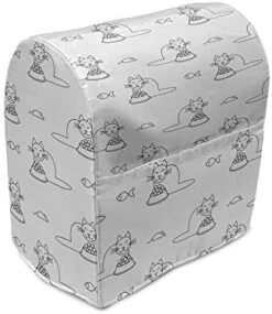 Lunarable Gallus Stand Mixer Cover, Rooster Hen And Chicks Dotted Background Family April Eggs Feast Field, Kitchen Appliance Organizer Bag Cover With A Pocket, 6-8 Quarts, Teal Ginger Dark Orange -KitchenAid Shop 41tQGwswc5L. AC