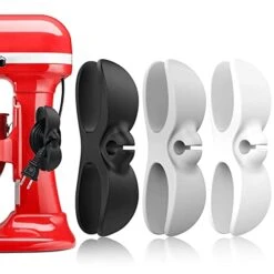 Cord Organizer For Appliances, Kitchen Cord Wrap, Cable Organizer Stick Firmly On Appliances Mixer, Coffee Maker, Blender, Toaster, Pressure Cooker, Air Fryer And Other Appliances (Black, White, Grey)