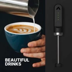 NanoFoamer Lithium Handheld Milk Foamer; Make Premium Microfoamed Milk For Barista-Style Coffee Drinks At Home. New Model With Dozens Of Improvements. USB-C Rechargeable 11 NanoFoamer Lithium Handheld Milk Foamer; Make Premium Microfoamed Milk For Barista-Style Coffee Drinks At Home. New Model With Dozens Of Improvements. USB-C Rechargeable -KitchenAid Shop 41tTOckieHL