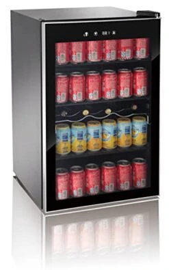RCA RMIS1530 Freestanding Beverage Center Cooler Fridge Fits 110 Cans Or 36 Wine Bottles, Black