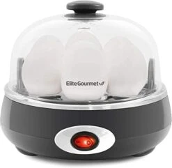 Elite Gourmet EGC-007B# Rapid Egg Cooker, 7 Easy-To-Peel, Hard, Medium, Black & ESM2207 Maxi-Matic Sandwich Panini Maker Grilled Cheese Machine Tuna Melt Omelets Non-Stick Surface, 2 Slice, Black -KitchenAid Shop 41tVs2l dYL. AC