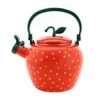Whistling Tea Kettle For Stove Top Enamel On Steel Teakettle, Supreme Housewares Strawberry Decor Design Teapot Water Kettle Cute Kitchen Accessories Teteras (2.3 Quart, Strawberry) -KitchenAid Shop 41tX0uk1aNL