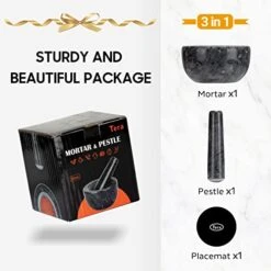 Mortar And Pestle Set Natural Marble Grinder Spice Herb Grinder Pill Crusher Large Size 5.5in -KitchenAid Shop 41tfl2jjOGL