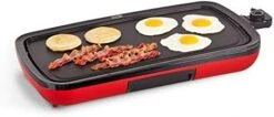 DASH Everyday Nonstick Electric Griddle For Pancakes, Burgers, Quesadillas, Eggs & Other On The Go Breakfast, Lunch & Snacks With Drip Tray + Included Recipe Book, 20in, 1500-Watt - Aqua -KitchenAid Shop 41tgfszrmRL. AC
