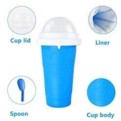 Cdbz Slushy Cup Slushie Cups,Slushie Maker Squeeze Cup,Frozen Magic Slushy Maker Cup,Slushy Cup 2 Pack, Protable Smoothie Mug Ice Cream Maker For Juices And Drinks (BLUE+PINK) -KitchenAid Shop 41tk2kPQwVL