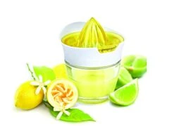 Glass Citrus Juicer With Storage, Yellow