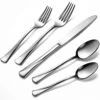 Alice 20-Piece Silverware Set Stainless Steel Flatware Set,Service For 4,Mirror Polished Cutlery Set,Dishwasher Safe 1 Alice 20-Piece Silverware Set Stainless Steel Flatware Set,Service For 4,Mirror Polished Cutlery Set,Dishwasher Safe -KitchenAid Shop 41trifqkv4L