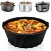 Silicone Slow Cooker Liners, Silicone Crockpot Liner For 6 Quart Oval Slow Cookers, Reusable Crock Pot Liners Silicone Leakproof BPA Free Heat Resistant Dishwasher Safe