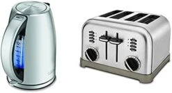 Cuisinart JK-17P1 Cordless-Electric-Kettle, 1.7-Liter, Stainless Steel & CPT-435P1 4-Slice Countdown Motorized Toaster, Stainless Steel -KitchenAid Shop 41ttwsolIiS. AC