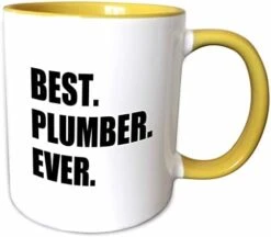 Best Plumber Ever Fun Plumbing Job Appreciation Gift Black Text Two Tone Mug, 1 Count (Pack Of 1) -KitchenAid Shop 41tvqXKJKRL. AC 1