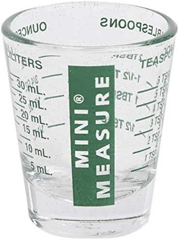Mini Measure Heavy Glass, 20-Incremental Measurements Multi-Purpose Liquid And Dry Measuring Shot Glass, Black 7 Mini Measure Heavy Glass, 20-Incremental Measurements Multi-Purpose Liquid And Dry Measuring Shot Glass, Black - Image 5