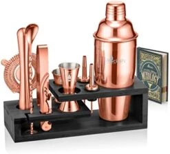 Mixology Bartender Kit And Cocktail Shaker Set For Drink Mixing | Mixology Set With 10 Bar Set Tools And Bamboo Stand Makes It The Perfect Home Cocktail Kit | Complete Bartender Kit (Silver) -KitchenAid Shop 41u5aRYmC1L. AC