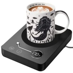 Ug Warmer - Coffee Mug Warmer For Desk - Auto Shut Off Coffee Warmer With 2-12Hrs Timer And 3 Temperature Setting, Portable Cup Warmer For Beverage, Coffee, Milk, Tea, Candle Wax, Ideal Xmas Gift