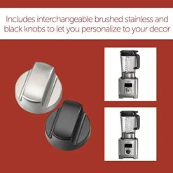 Olf Gourmet High-Performance Blender, 64 Oz Jar, 4 Program Settings, 12.5 AMPS, Blends Food, Shakes And Smoothies, Silver Knob With Black Knob Accessory, Stainless Steel (WGBL120SR) -KitchenAid Shop 41u9vxlcyEL