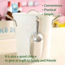 Home By Jackie Inc T586 Cream 4L Metal Double Walled Ice Bucket Set With Lid And Scoop -KitchenAid Shop 41uFEE3zlcL