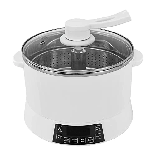 DYRABREST Smart Lifting Electric Hot Pot, Steamer and Low Sugar Rice Cooker, Shabu Shabu Hot Pot, Food Grade Stainless Steel, 4L, keep warm function, Easy Removable Pot 3 DYRABREST Smart Lifting Electric Hot Pot, Steamer and Low Sugar Rice Cooker, Shabu Shabu Hot Pot, Food Grade Stainless Steel, 4L, keep warm function, Easy Removable Pot