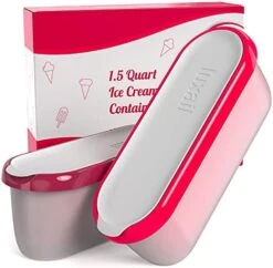 Ice Cream Containers For Homemade Ice Cream, Reusable Storage Freezer Ice Cream Container With Lids,2 Pack, BPA FREE, Dishwasher Safe Tub. Double Insulated, 1.5 Quart, Red And Burgundy , Non Slip Base, Stackable On Freezer Shelves. 12 Ice Cream Containers For Homemade Ice Cream, Reusable Storage Freezer Ice Cream Container With Lids,2 Pack, BPA FREE, Dishwasher Safe Tub. Double Insulated, 1.5 Quart, Red And Burgundy , Non Slip Base, Stackable On Freezer Shelves. -KitchenAid Shop 41uRCObC2gL. AC
