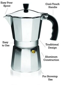 Aluminum Espresso Stovetop 1-cup Coffeemaker, Silver 8 Aluminum Espresso Stovetop 1-cup Coffeemaker, Silver -KitchenAid Shop 41uTMP1q2ZL