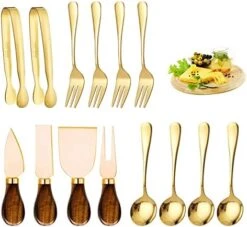 Charcuterie Accessories (20 Pcs), Cheese Spreaders For Charcuterie Board, Mini Serving Spoons, Forks And Mini Serving Tongs - Charcuterie Utensils For Butter, Cheese And Pastry Making -KitchenAid Shop 41uURcOZ0sL. AC