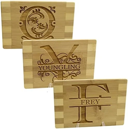 - Monogram Letter Bamboo Cutting Board Personalized & Laser Engraved Name; Great Present For Birthdays Housewarmings Client Gifts Weddings Anniversaries Parents Couples & Friends 16 - Monogram Letter Bamboo Cutting Board Personalized & Laser Engraved Name; Great Present For Birthdays Housewarmings Client Gifts Weddings Anniversaries Parents Couples & Friends - Image 14