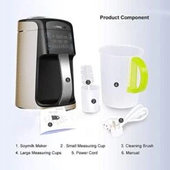 Joyoung DJ13U-P10 Superfine Grinding Automatic Hot Soy Milk Maker With Preset Time And Temperature Function, Touch Screen, 900~1300ML -KitchenAid Shop 41uaJRmxzIL