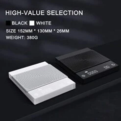 Coffee Gram Scale, Hand Drip,Espresso Coffee Scale,Weigh Digital Coffee Scale With Timer,2000 Grams(White) -KitchenAid Shop 41udWJnQfDL
