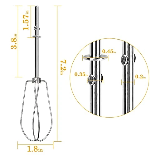 Hand Mixer Turbo Beaters For KitchenAid W10490648,KHM2B, AP5644233, PS4082859 5 Hand Mixer Turbo Beaters For KitchenAid W10490648,KHM2B, AP5644233, PS4082859 - Image 3