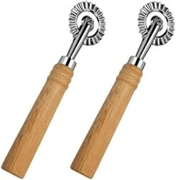 Ravioli Cutter Wheel,Pastry Wheel Cutter With Long Wooden Handle,Zinc Alloy Pasta Cutter Wheel For Kitchen -KitchenAid Shop 41usVny2rpL. AC
