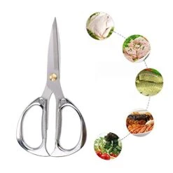 Multi-purpose Kitchen Shears Scissors, Heavy Duty Stainless Steel Scissors With Strong Straight Edge Snips (Silver) -KitchenAid Shop 41usZHsbkeL