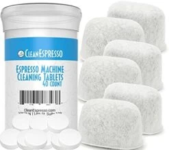 Espresso Machine Cleaning Tablets And Filters For Breville Espresso Machines (40 Tablets + 6 Filters) - 2 Gram Cleaning Tablets & Replacement Water Filter - Espresso Cleaner Accessories 13 Espresso Machine Cleaning Tablets And Filters For Breville Espresso Machines (40 Tablets + 6 Filters) - 2 Gram Cleaning Tablets & Replacement Water Filter - Espresso Cleaner Accessories -KitchenAid Shop 41uzBGtoVyS. AC