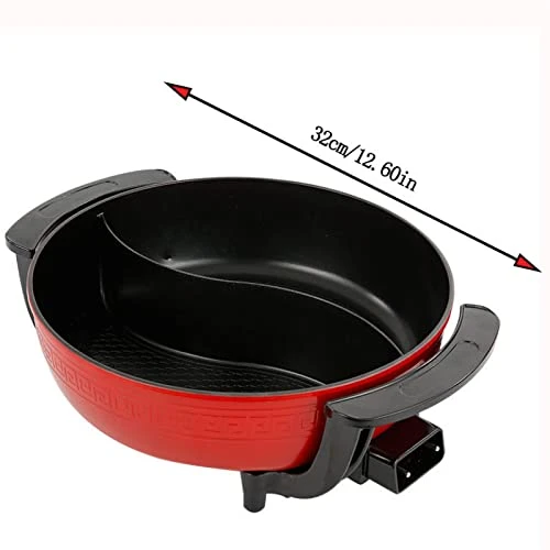 LOERSS One Pot Mandarin Duck Pot Electric Hot Pot Korean Multi-Function Electric Hot Pot Non-Stick Pan Electric Mandarin Duck Pot 7 LOERSS One Pot Mandarin Duck Pot Electric Hot Pot Korean Multi-Function Electric Hot Pot Non-Stick Pan Electric Mandarin Duck Pot - Image 5