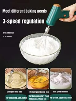 Mini Hand Mixer, Household Cordless Electric Hand Mixer,USB Rechargable Handheld Egg Beater With 2 Detachable Stir Whisks With 3 Speed Modes For Kitchen Baking And Baby Food -KitchenAid Shop 41v506TnvVL
