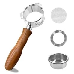 54mm Bottomless Portafilter, Professional Espresso Portafilter With Filter Basket, Puck Screen And Espresso Dosing Funnel, Compatible With 54mm Breville 8 Series Machines BES 880/878/875/870/840/810