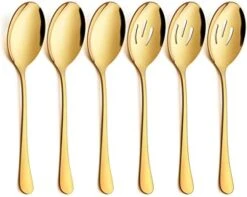 6 Pack Serving Spoons Set, 3 Large Serving Spoons, 3 Slotted Serving Spoons, Stainless Steel Buffet Dinner Restaurant Serving Spoons Set, Catering Serving Utensils For Party Banquet, 9.8 Inch -KitchenAid Shop 41v7pYGFwL. AC