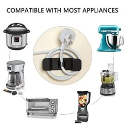 JNZYB Cord Organizer For Appliance - Kitchen Appliance Cord Organizer Stick On, Cord Wrapper Winder Holder For Appliance, Adhesive Cord Keeper For Blender Mixer, Coffee Maker, Air Fryer, -KitchenAid Shop 41v8hkqidvL