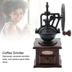 Manual Coffee Bean Grinder - Hand Mill Pepper Spice - With Drawer - Retro European Style - Coffee Bean Milling - Home Grinding Machine - For Grind Coffee, Cereals, Nuts -KitchenAid Shop 41vBV1W49SL