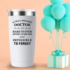 A Truly Amazing Doctor Is Hard To Find Travel Mug Tumbler.Doctor Gifts For Men Women MD Med Medical School Graduation.Funny Doctor,Doctor Appreciation,Doctor Retirement Gifts.(20 Oz White) -KitchenAid Shop 41vGF6K5oQL