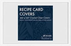 4x6 Recipe Card Protector Sleeves (200 Count) | Crystal Clear Covers Protect Your Recipes From Kitchen Messes -KitchenAid Shop 41vKP2dgHiL. AC