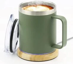 Coffee Mug Warmer Set, 12 Oz Stainless Steel For Coffee Cup,Home, Office Warms Coffee, Tea, Cocoa, And Milk(Up To 150℉/65 For Valentines Day Cups,Coffee Gifts,Office Gifts -KitchenAid Shop 41vLsQRmV L. AC