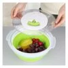 HEIMP Dryer Fold Salad Spinner, Lettuce Vegetables And Fruits Quickly Drain Easy To Use Salad Spinner With Bowl, Colander And Built In Draining Kitchen Slicer -KitchenAid Shop 41vRgFQgfnS