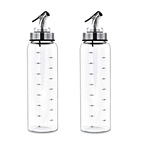 Fire 17Oz Oil And Vinegar Dispenser Set Cruets Glass Lead-Free Glass Bottle With Degree Scale For Kitchen Cooking, 2pcs 3 Fire 17Oz Oil And Vinegar Dispenser Set Cruets Glass Lead-Free Glass Bottle With Degree Scale For Kitchen Cooking, 2pcs