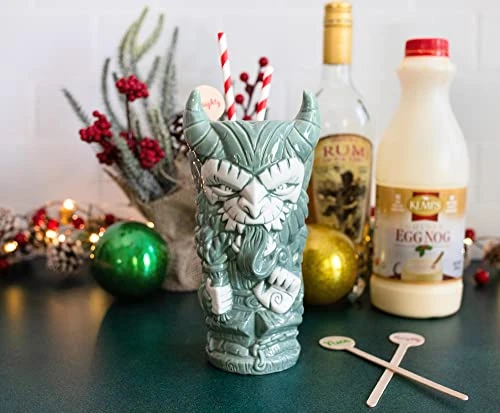Krampus Ceramic Mug | Tumbler Cocktail Glasses, Tropical Drinkware For Home Barware Set | Holiday Horror Movie Gifts And Collectibles | Holds 18 Ounces 5 Krampus Ceramic Mug | Tumbler Cocktail Glasses, Tropical Drinkware For Home Barware Set | Holiday Horror Movie Gifts And Collectibles | Holds 18 Ounces - Image 3