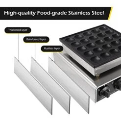 Dutch Pancake Maker Electric Mini Pancake Iron Muffin Machine 25pcs Non-stick Dorayaki Maker 110V Commercial Home Kitchen Dutch Pancakes Machine For Baking Crepes, Muffins, Dutch Pancakes 12 Dutch Pancake Maker Electric Mini Pancake Iron Muffin Machine 25pcs Non-stick Dorayaki Maker 110V Commercial Home Kitchen Dutch Pancakes Machine For Baking Crepes, Muffins, Dutch Pancakes -KitchenAid Shop 41vc8uuv6ML